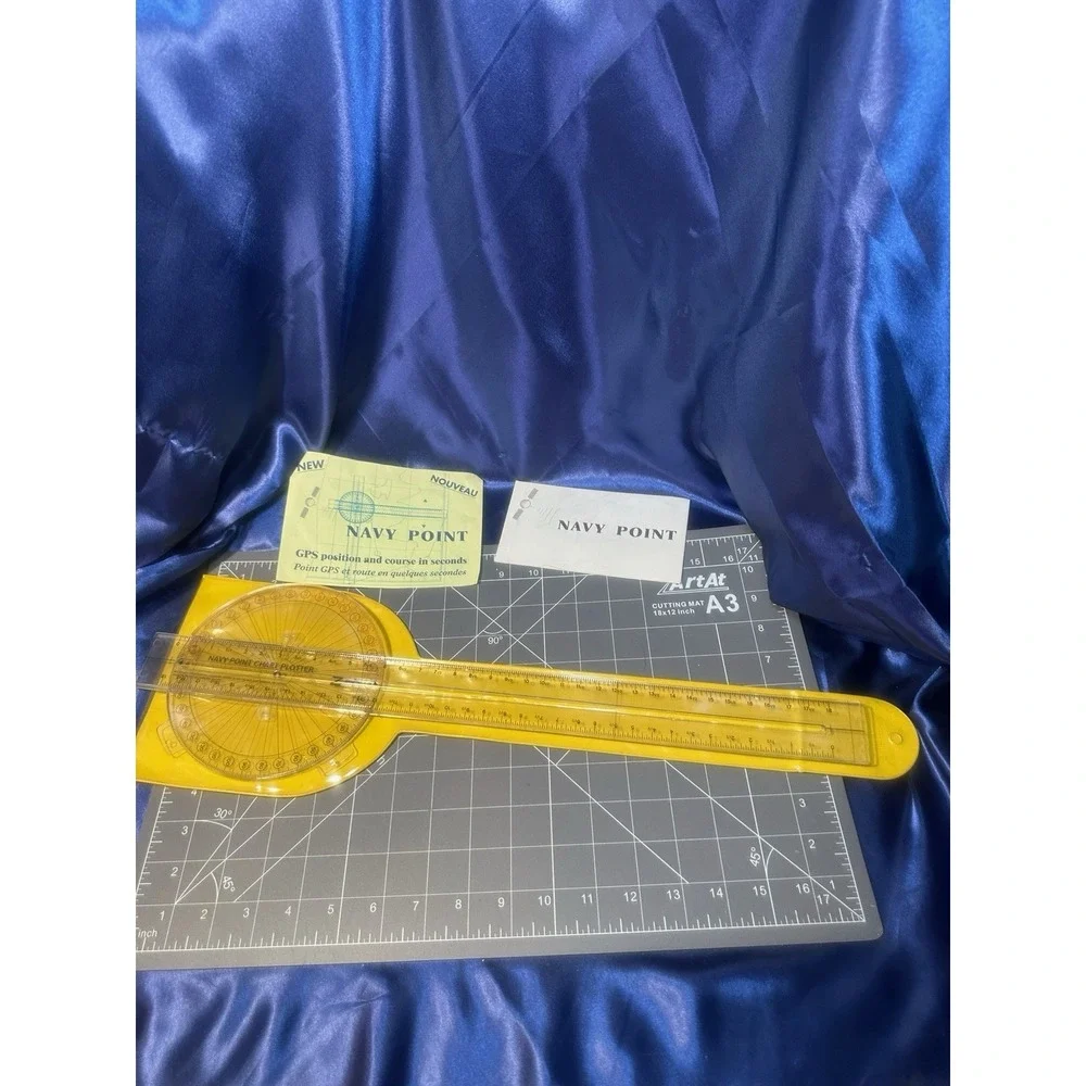 Protractor 2-Arm Navy Point Chart Plotter Tool, 18